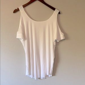 Bailey 44 Cold Shoulder White Tee - S